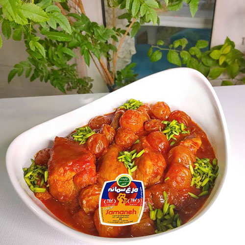 خورشت آلو مسما با مرغ
