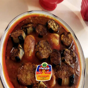 بوقلمون در خورشت بادمجان سمانه