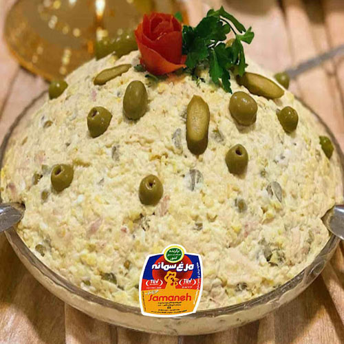 سالاد الویه سمانه مرغ