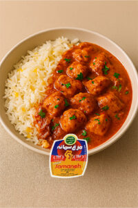 Chicken Tikka Masala یکی از محبوبترین غذاهای هندی–بینالمللی با ترکیب سس خامه ای و گوجه فرنگی